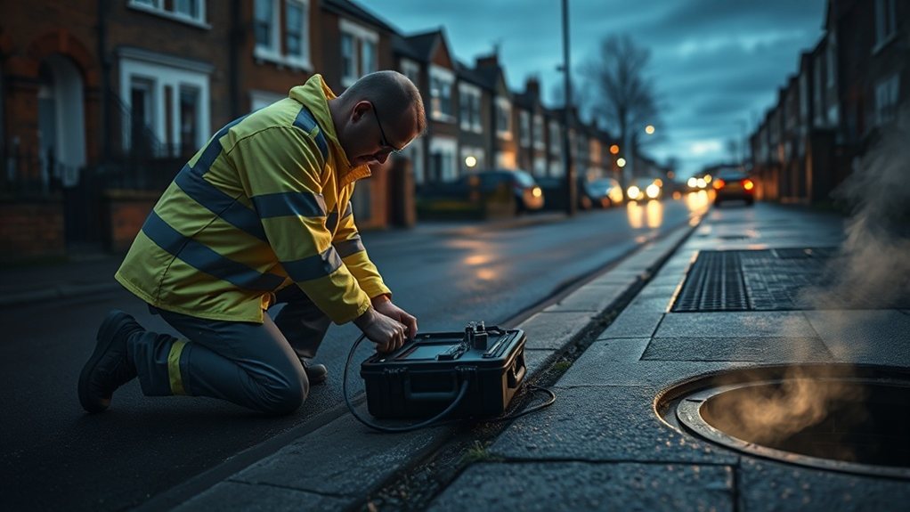 No-dig underground leak detection equipment in Hanwell